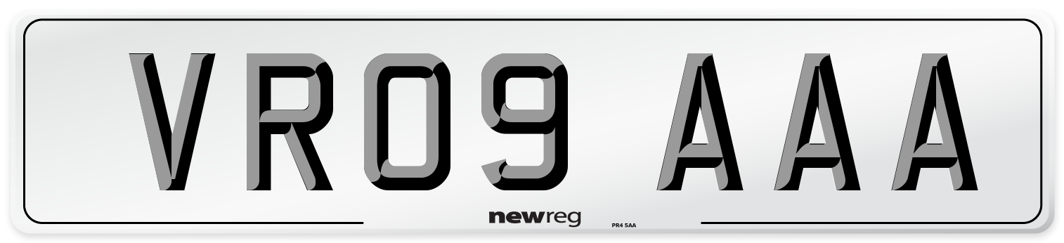 VR09 AAA Number Plate from New Reg